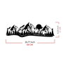 Wallity Mountain Escultura de Pared Metálica Negra